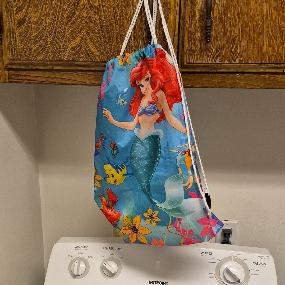 2- Drawstring Little Mermaid Bags
